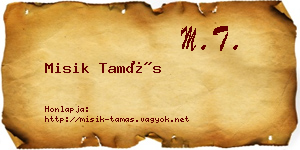 Misik Tamás névjegykártya