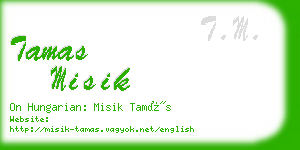 tamas misik business card